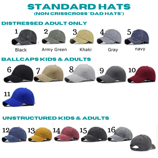 Standard Ballcap Kids & Adults - Clearance
