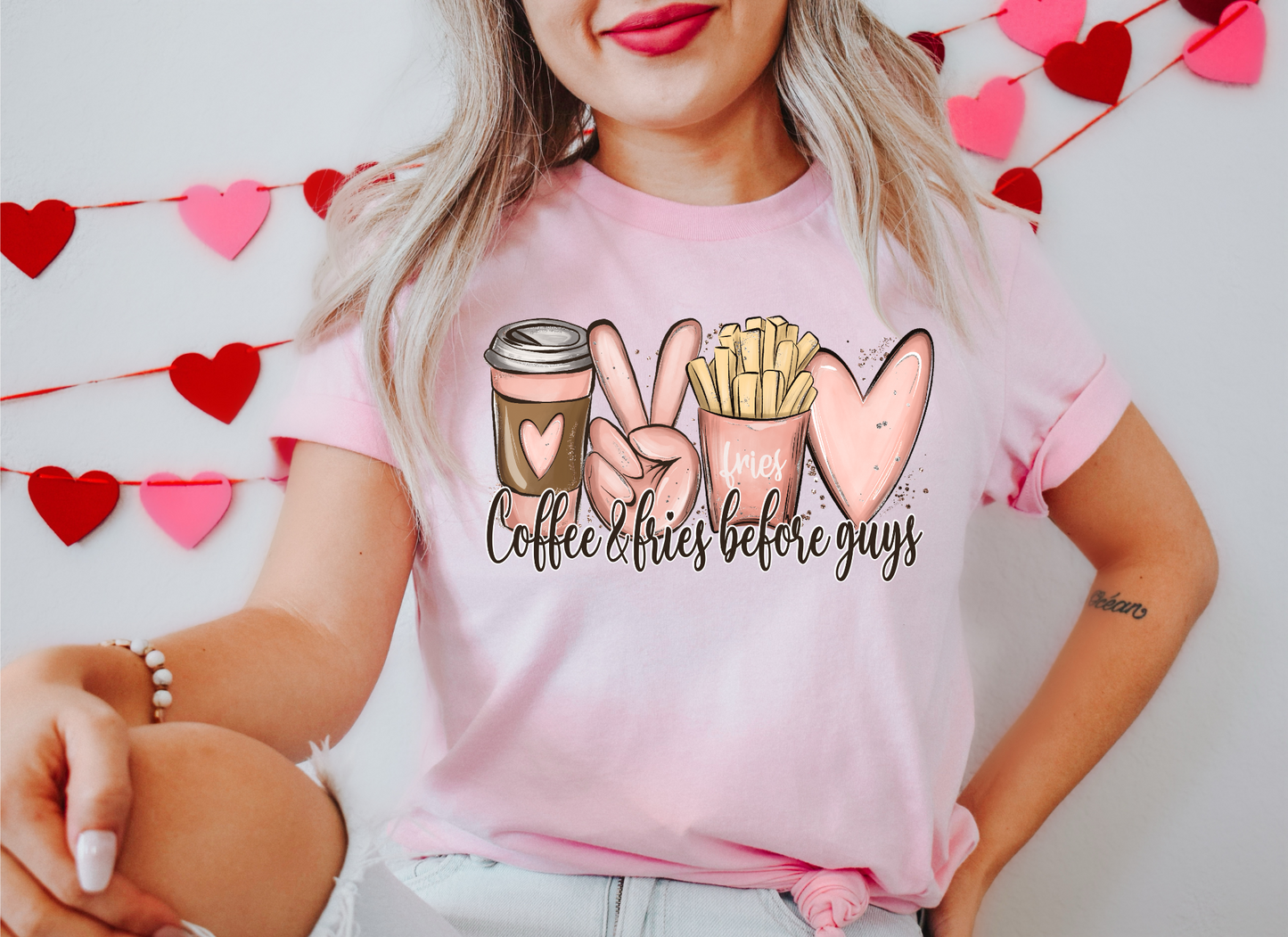 Coffee & Fries are better than guys DTF Transfer - 786