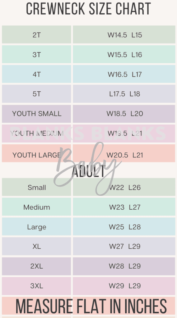 Crewneck Sweatshirt - In Stock Toddler Youth & Adult