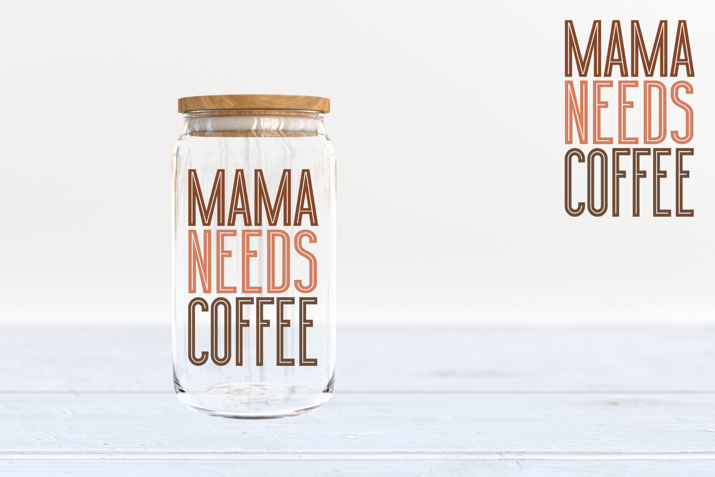 Mama Needs Coffee 2.5x4" UV DTF
