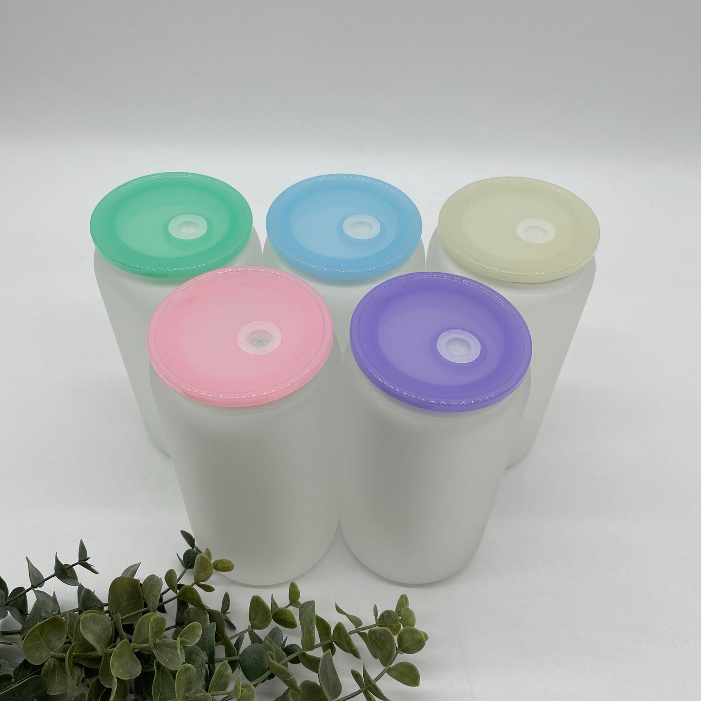 Plastic lid for 16oz Glass Cans