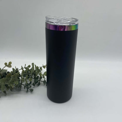 20oz Dual Lid Rainbow Plated Water Bottles