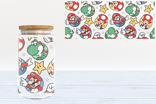 Game Characters UV DTF 16oz Cup Wrap #82 - IN STOCK