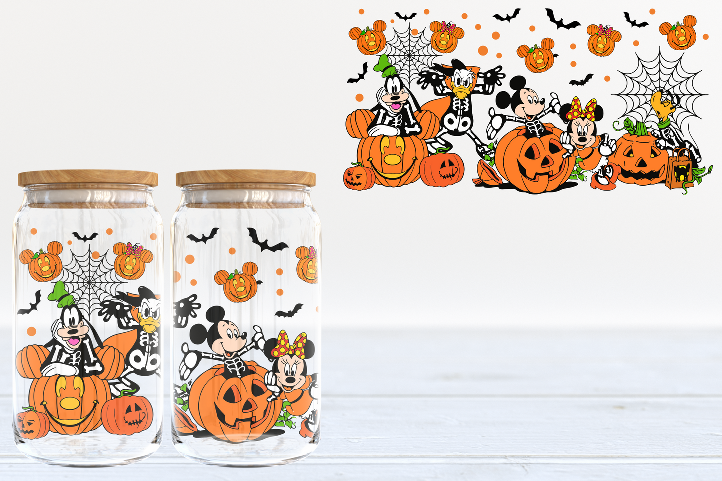 Pumpkin Charactors UV DTF 16oz Cup Wrap #155 - IN STOCK