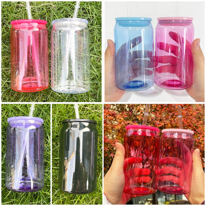 16oz Acrylic Plastic Coloured Can - PRE-ORDER