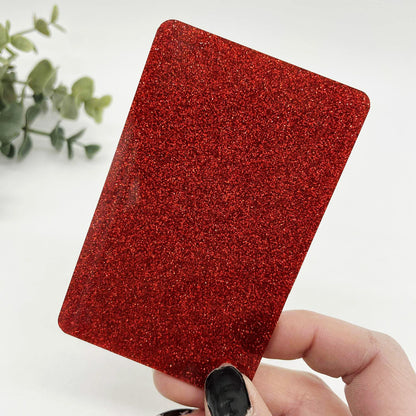 Red - Glitter Cast Acrylic Sheets 1128