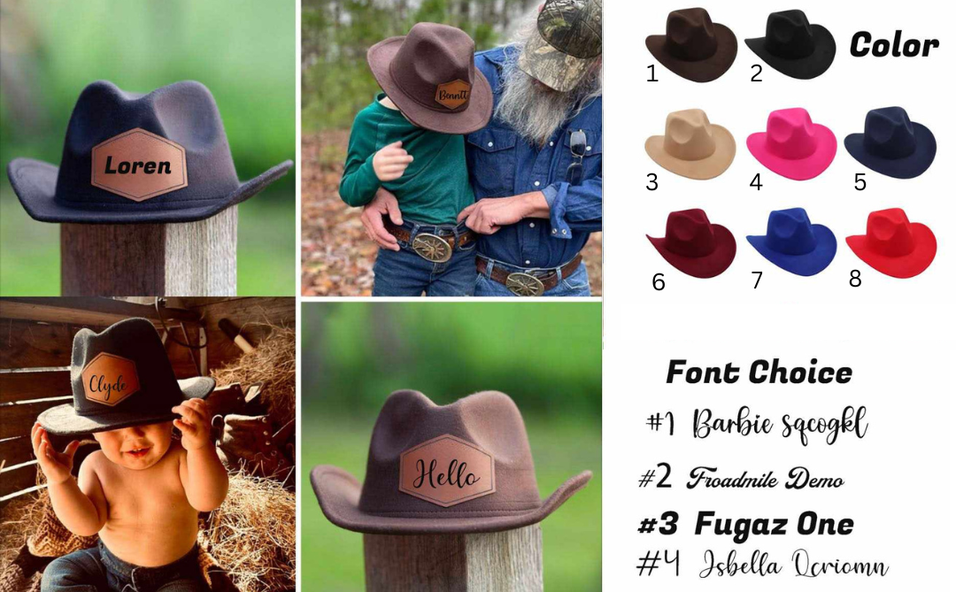Custom Kids Cowboy Hats PRE ORDER