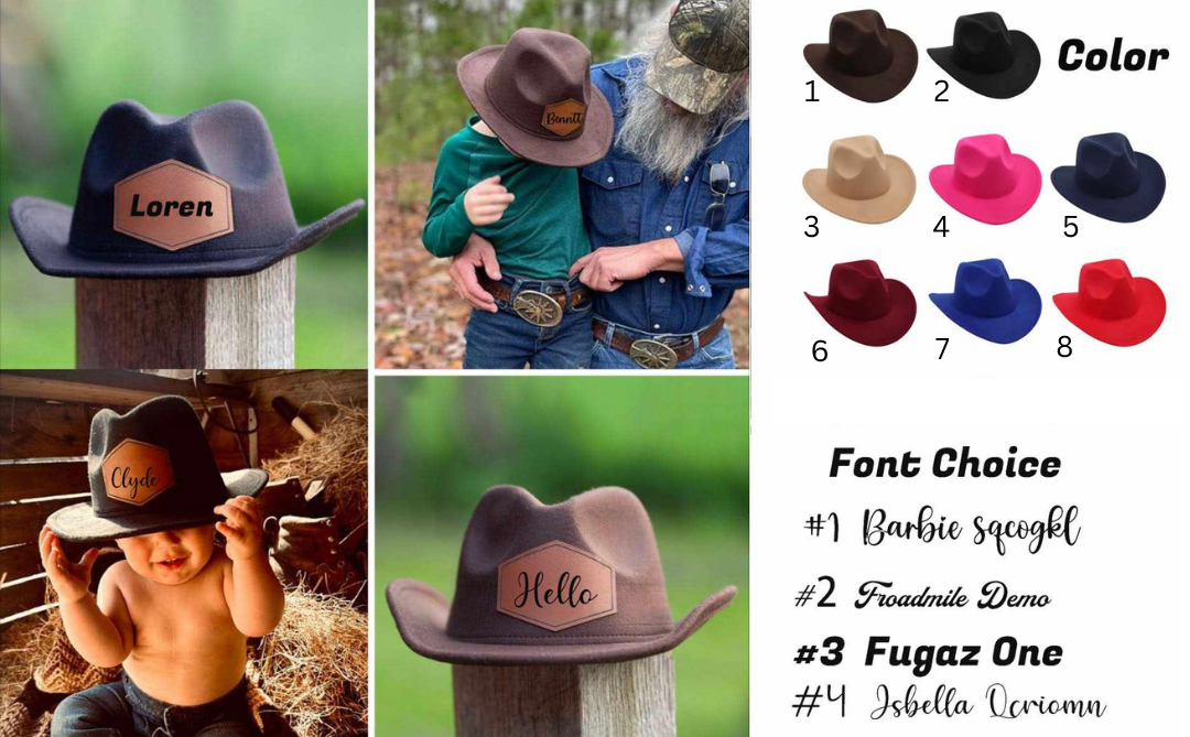 Custom Kids Cowboy Hats - PRE-ORDER