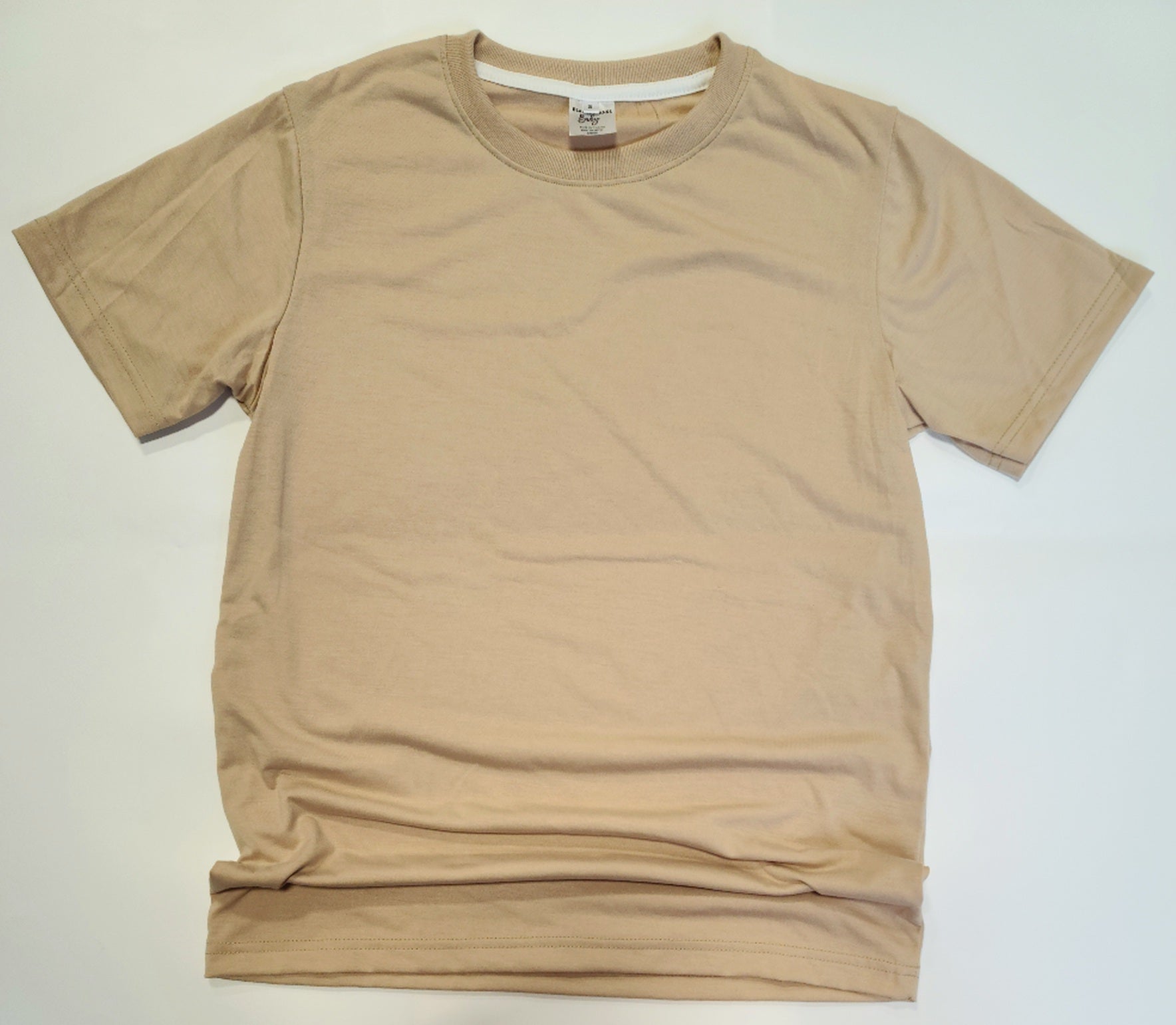 O-Neck Adult T-Shirt - In Stock Small 2Xl Sizes Tan New! / O-Neck T-Shirt