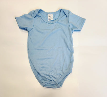 Baby Onesie 100% Polyester For Sublimation - In Stock Dusty Blue / 0-3