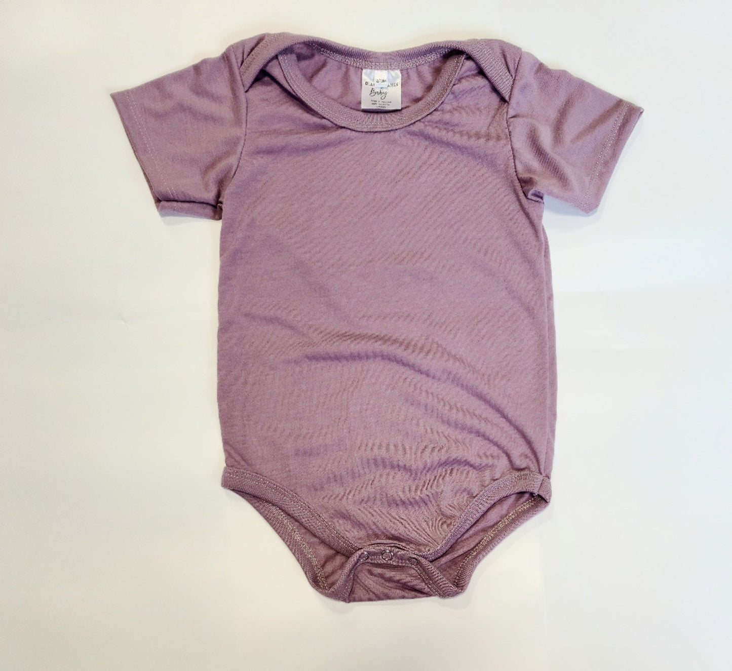Baby Onesie 100% Polyester For Sublimation - In Stock Plum / 0-3