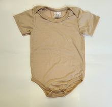 Load image into Gallery viewer, Baby Onesie 100% Polyester For Sublimation - In Stock Tan / 0-3
