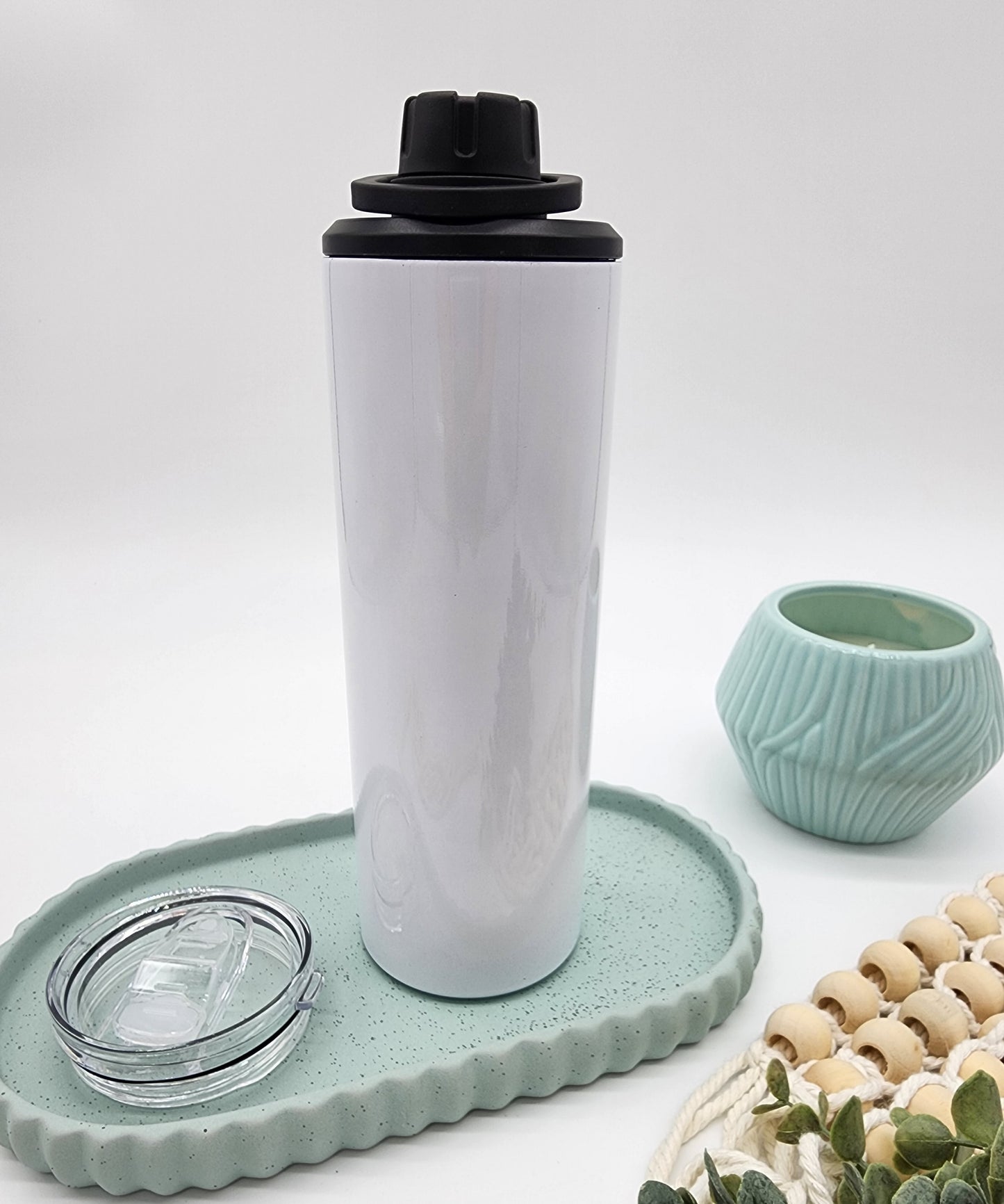 Dual Lid Sports Water Bottle Sublimation Tumbler