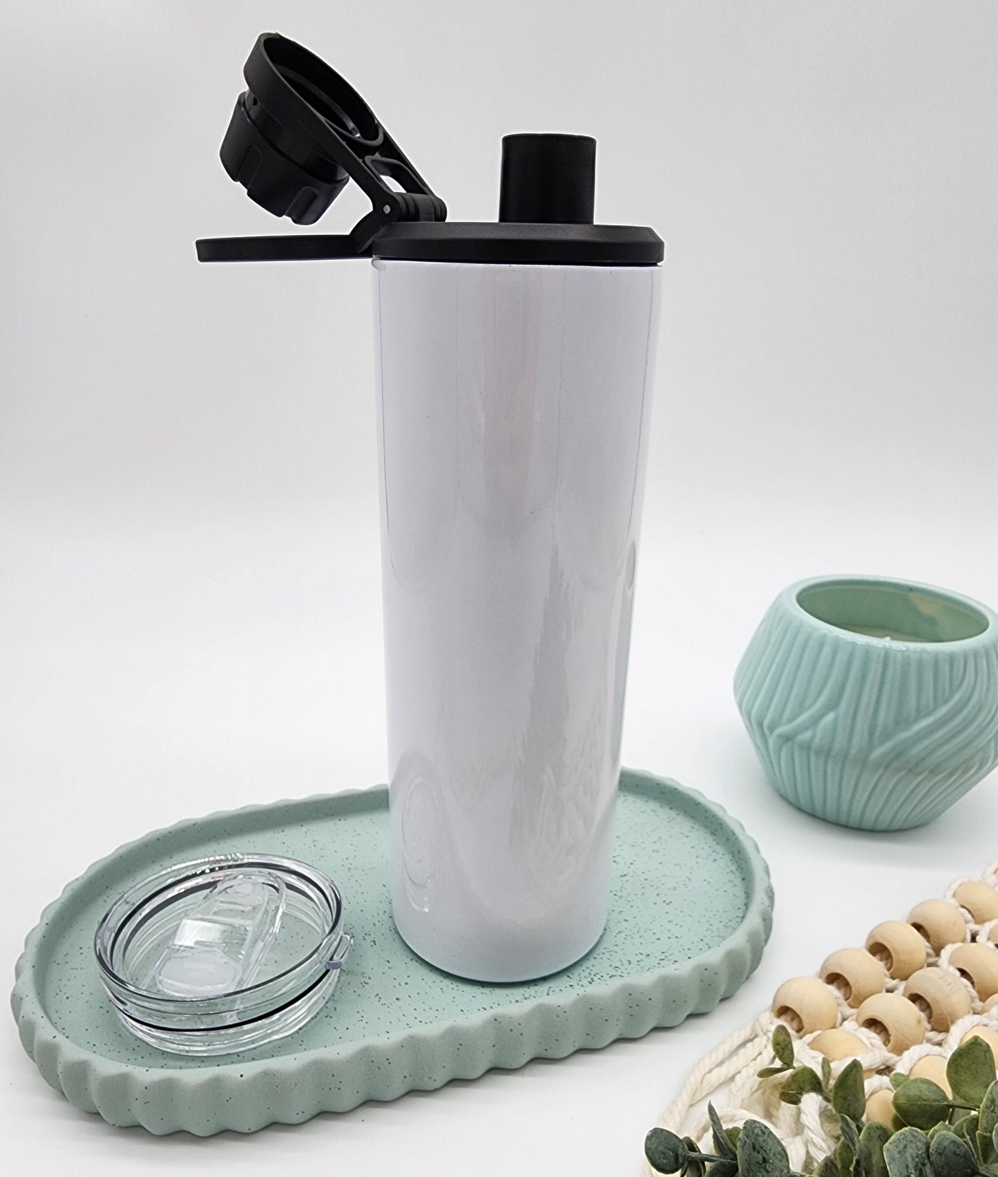 Dual Lid Sports Water Bottle Sublimation Tumbler