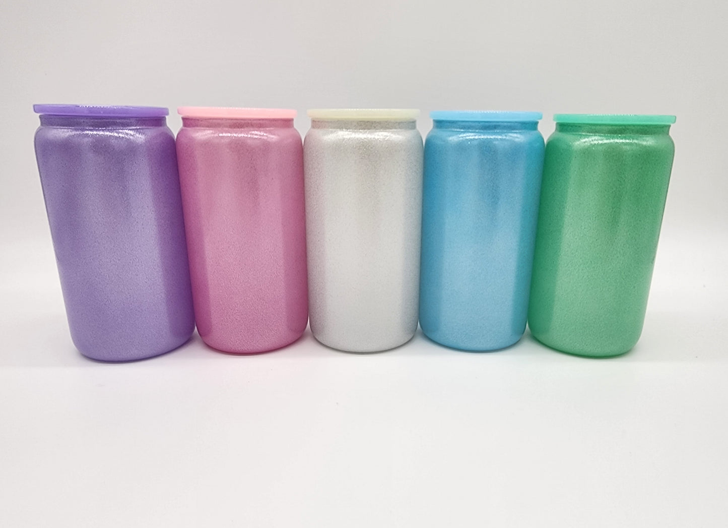 Glitter Sublimation 16oz Glass Libby Can - IN STOCK