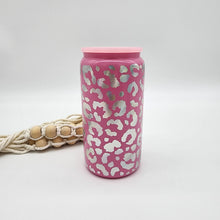 Load image into Gallery viewer, Iridescent Leopard 16oz Glass Can
