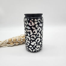 Load image into Gallery viewer, Iridescent Leopard 16oz Glass Can
