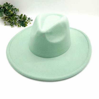 Flat Wide Brim Fedora Style Hat - IN STOCK
