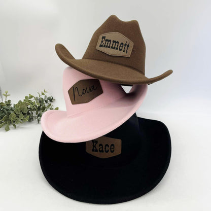 Custom Cowboy Hat with Embroidered Patch