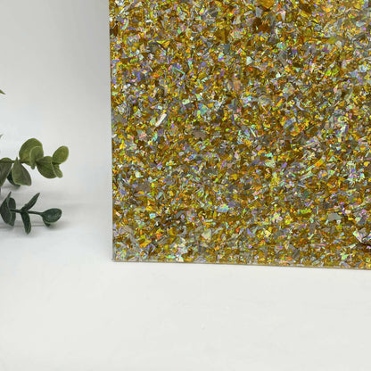 Gold Burst - Kaleidos Cast Acrylic Sheets 1093