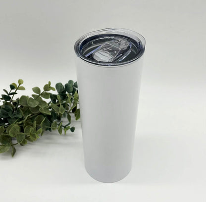 Matte Finish DELUXE Flat Edge 20oz Skinny Straight Sublimation Tumbler