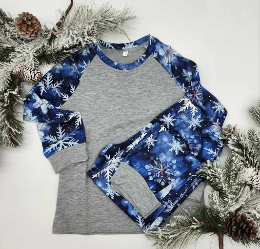 Snowflake Christmas Family PJ Sets