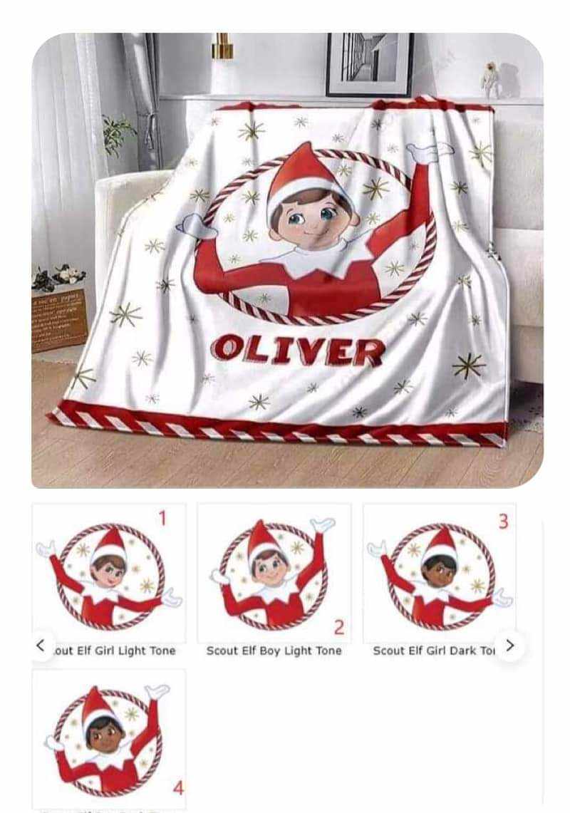 Christmas Name Blanket