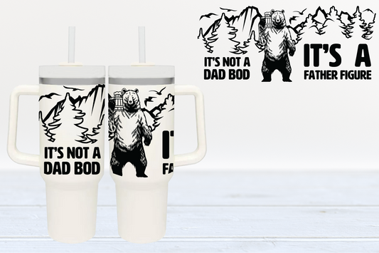 Dad Bod UV DTF 40oz Cup Wrap #40-13 - In Stock