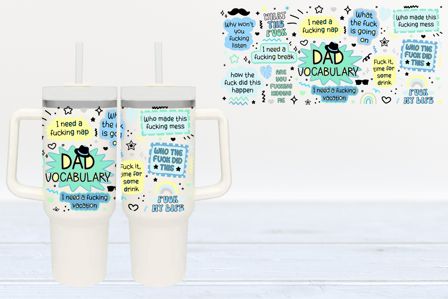 DTF Cup Wrap #347 - IN STOCK