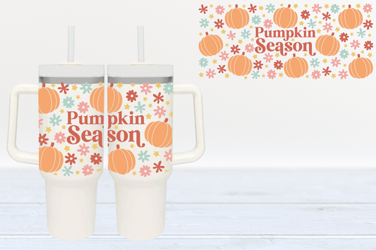 Pumpkin Season UV DTF 40oz Cup Wrap #40-70 - In Stock