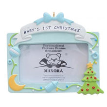 Load image into Gallery viewer, Babys 1st Christmas Frame - Polyresin Christmas Ornaments
