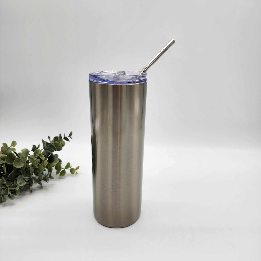 Stainless Steel 20oz Skinny Straight Sublimation Tumbler