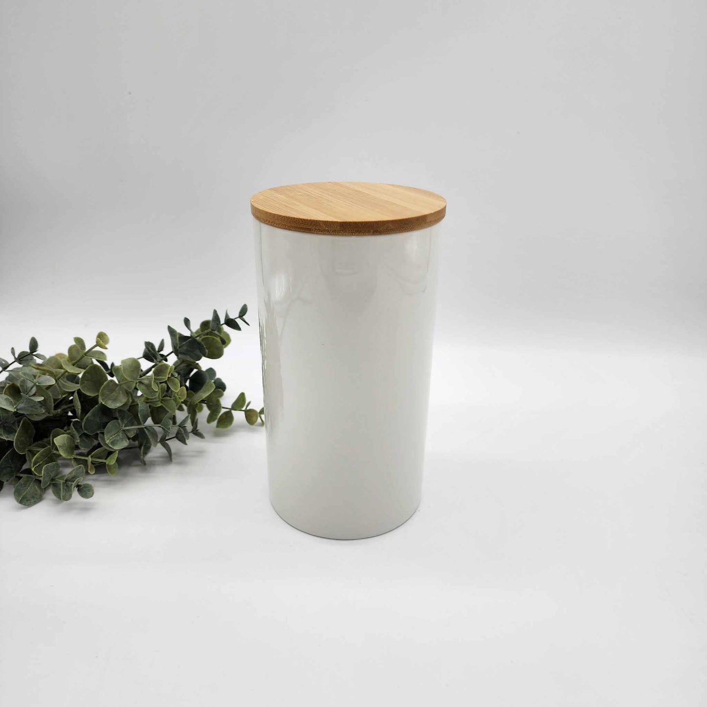 Canister with Bamboo Lid for Sublimation