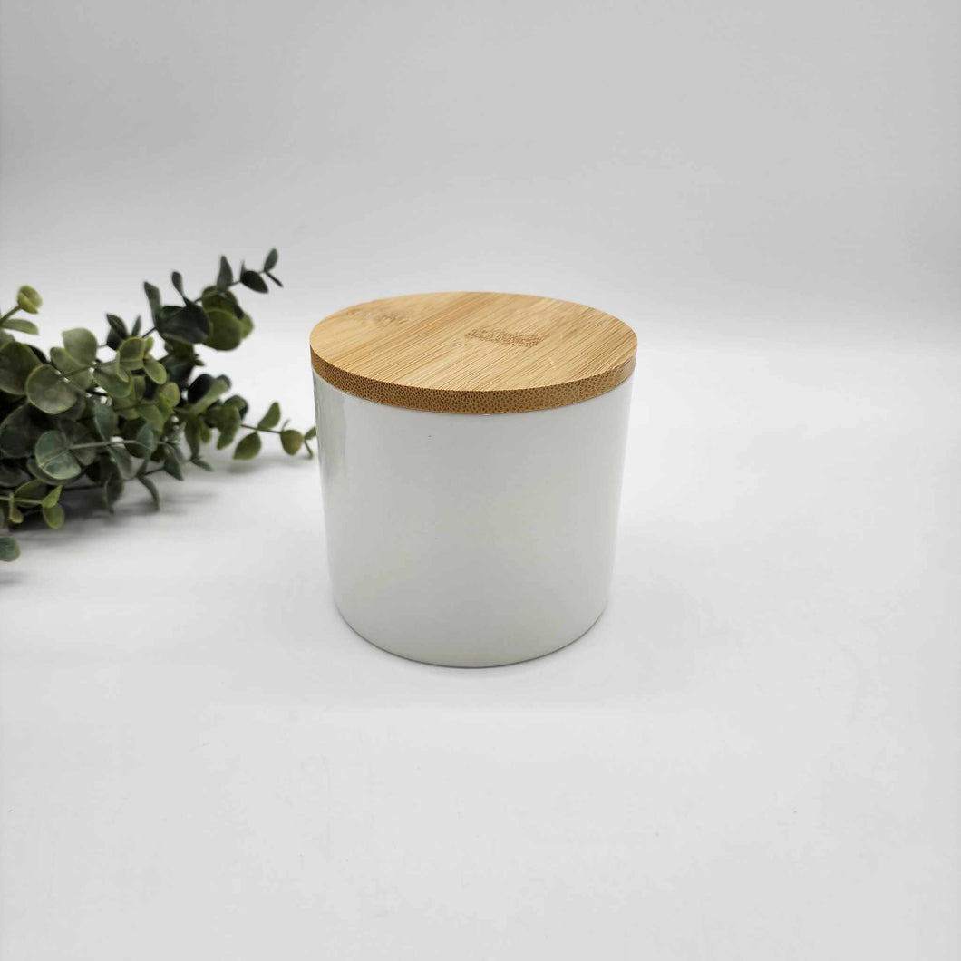 Canister with Bamboo Lid for Sublimation