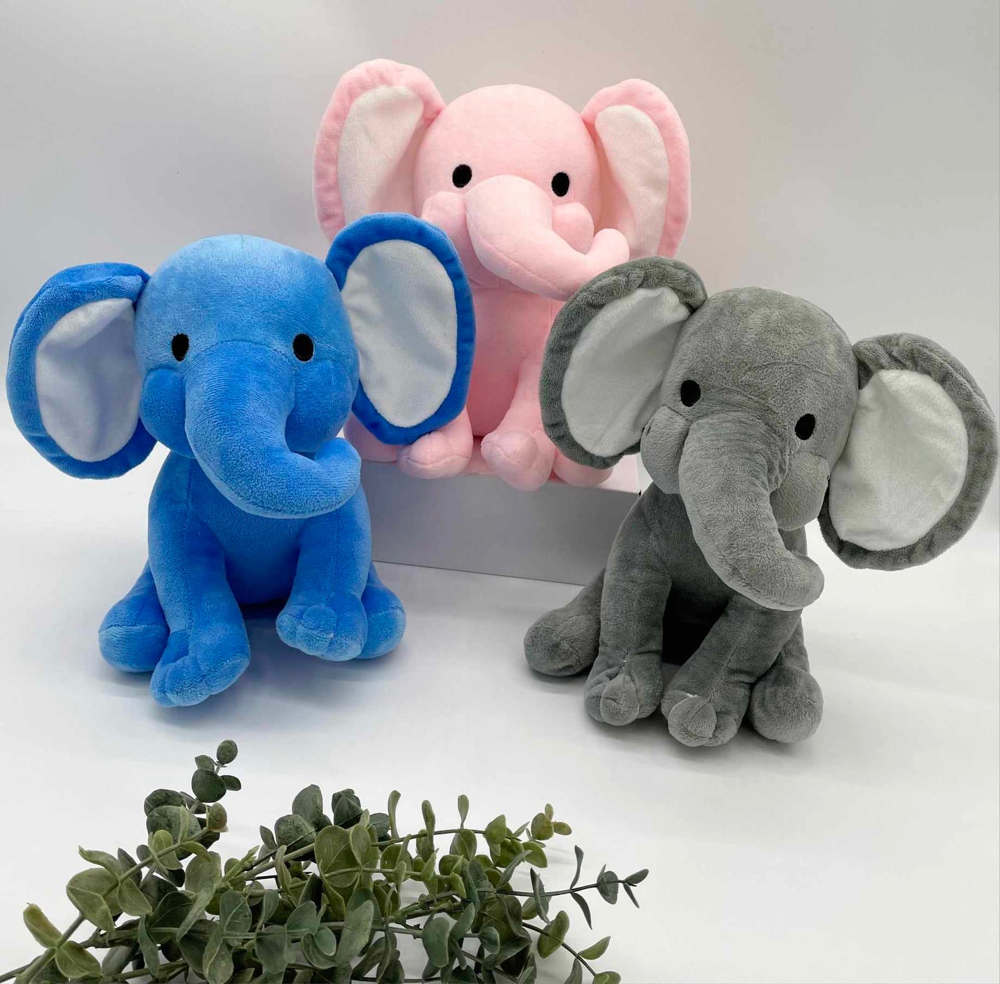 Plush Elephant - Birth Stat Elephant - IN STOCK