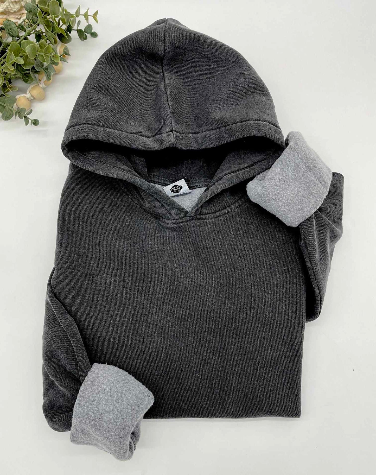 Kids Pigment Dyed Cotton Hoodie