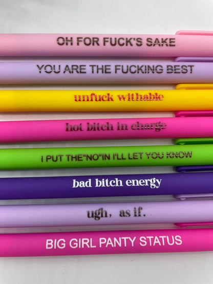 Bad B*tch Vulgar Pens - Pack of 8 - IN STOCK