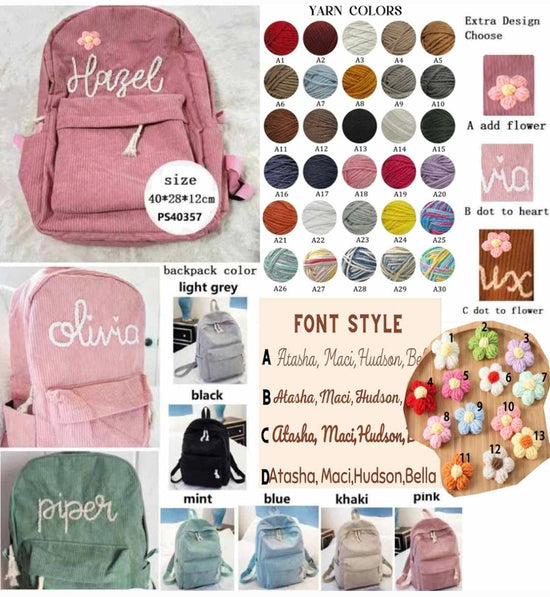 Embroidered Backpack Monthly BuyIn Blanks Blanks Baby