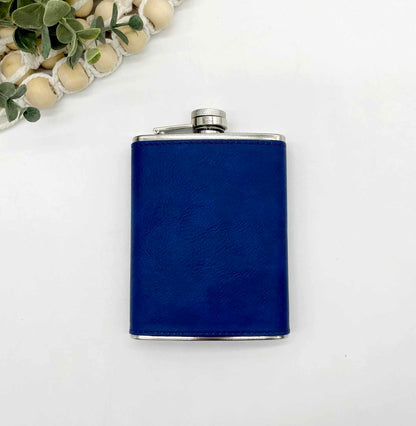 Leather Wrapped Flask for Engraving