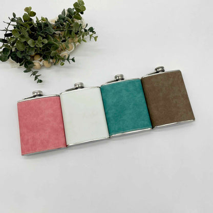 Leather Wrapped Flask for Sublimation