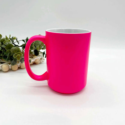 Neon Pink 15oz Sublimation Mug