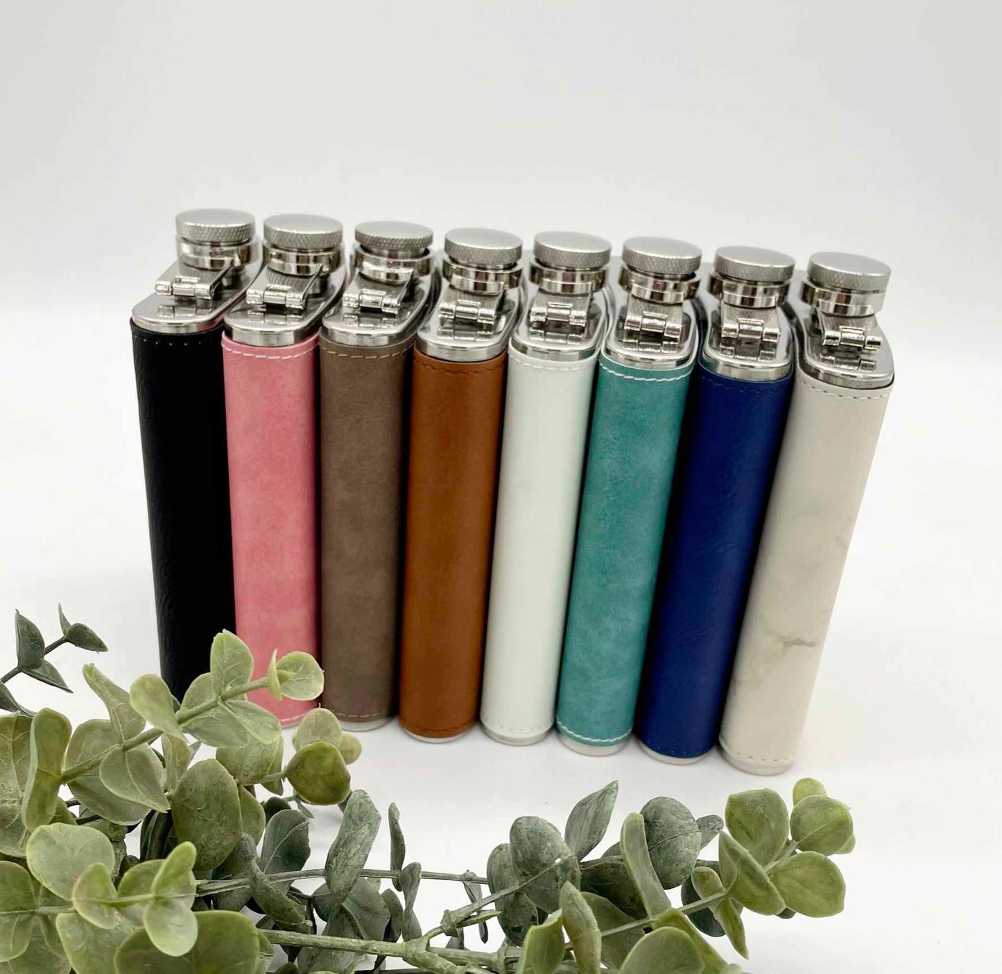 Leather Wrapped Flask for Sublimation