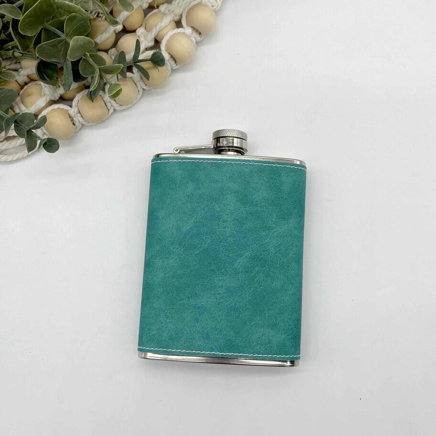 Leather Wrapped Flask for Sublimation