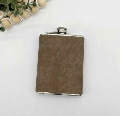 Leather Wrapped Flask for Sublimation