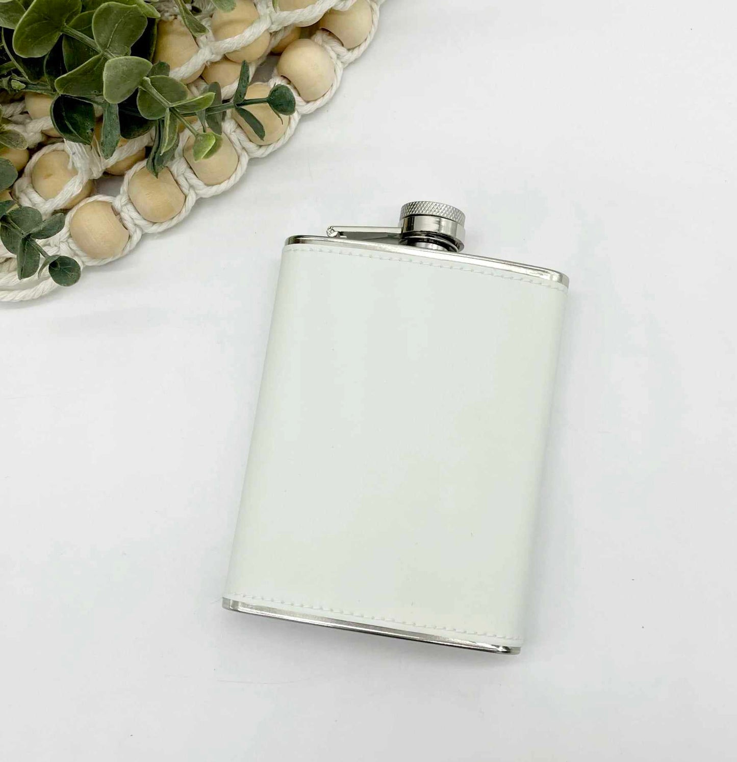 Leather Wrapped Flask for Sublimation