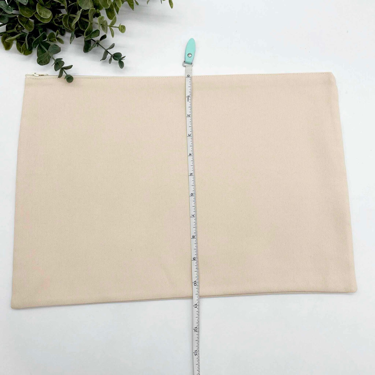 Linen Sublimation Zipper Tote Bag