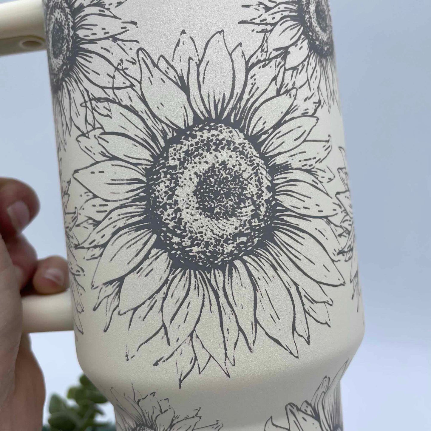 Sunflower 40oz Tumbler with Handle