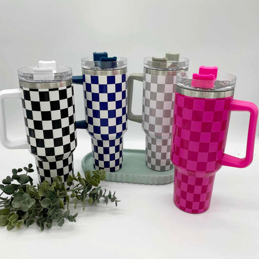 Checkers 40oz Tumblers - DISCONTINUED