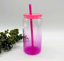 Load image into Gallery viewer, Coloured Ombre Glass Sublimation 16oz Cup
