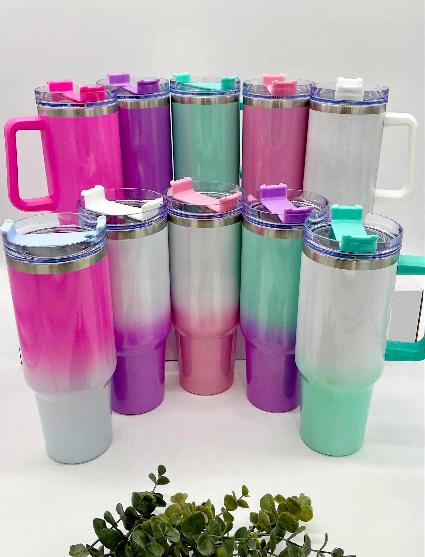 Shimmer Ombre Sublimation 40oz Tumblers